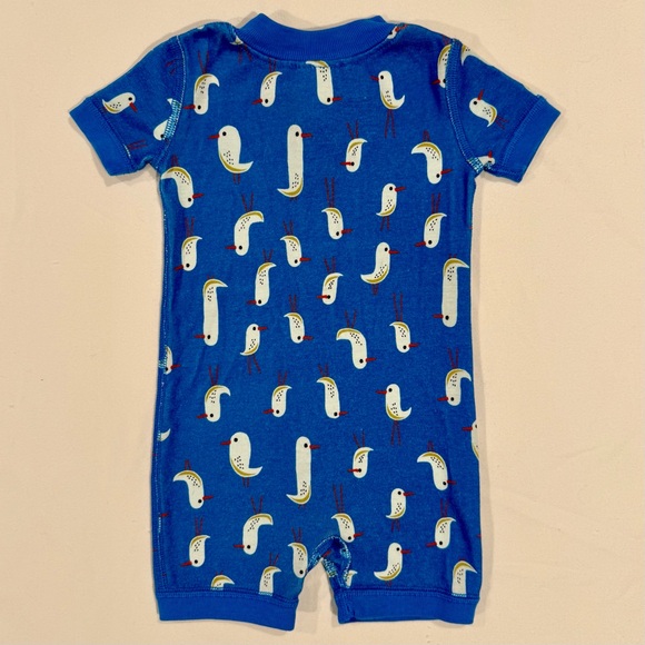 Hanna Andersson Baby Zip Shortie Sleeper Boys 0-3M 50 cm Girls Seagulls Organic - Picture 4 of 5